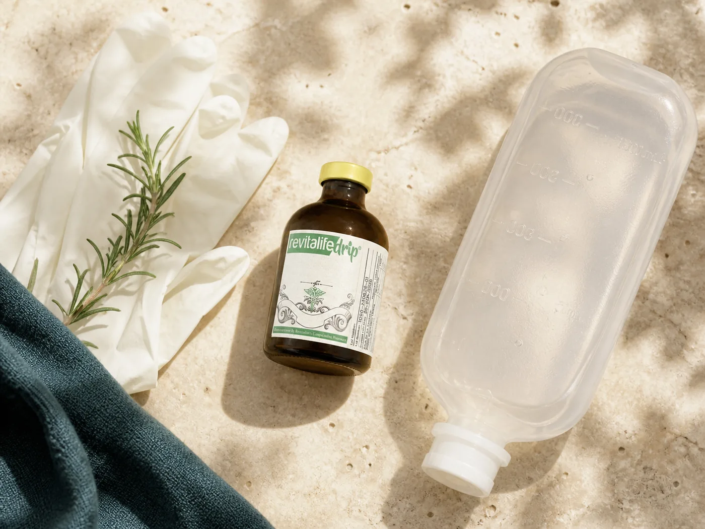 Sealed single-use kit and the bag, ready
